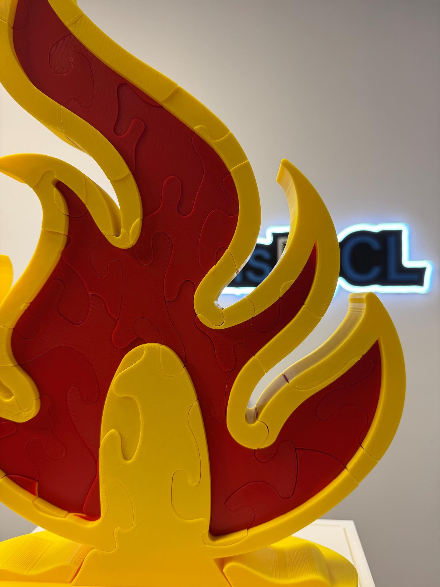 12" Dual Color Fire Puzzle Survivor Replica - Double-Sided 3D Printed Gift for Puzzle Lovers & Survivor Fans