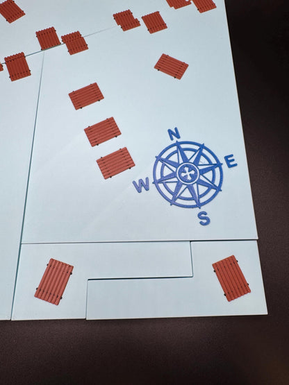 The Bermuda Square Optical Illusion Puzzle - Brain Teaser Game for Adults & Kids, Count Rafts Challenge, Fun Visual Puzzle Gift