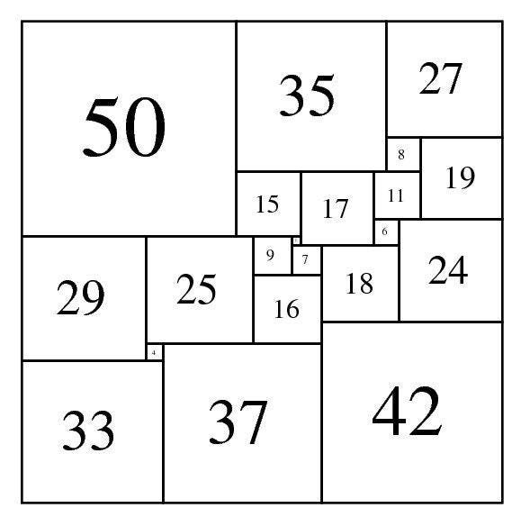 Squared Square Puzzle for Adults & Kids - Challenging Math Puzzle Brain Teaser - Educational Game for Teachers, Students Puzzle Lovers