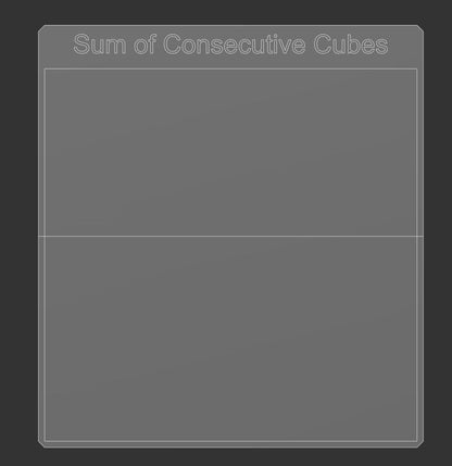 Sum of Consecutive Cubes Puzzle | 3D Printed Math Visual Proof | Large Framed Brain Teaser | Educational Gift
