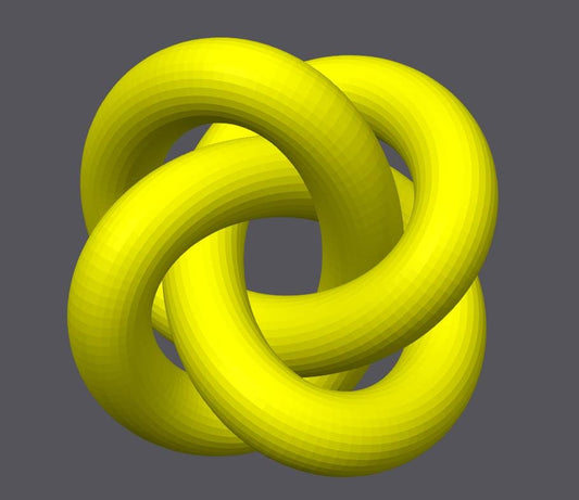 3D Printed Torus Knot - High Quality Gift for Teachers, Him or Her - Unique Decorative Art Piece