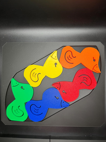 Five Baby Ducks Puzzle Game: Fit All 5 Baby Ducks in Frame Challenge, Fun & Unique Brain Teaser Gift
