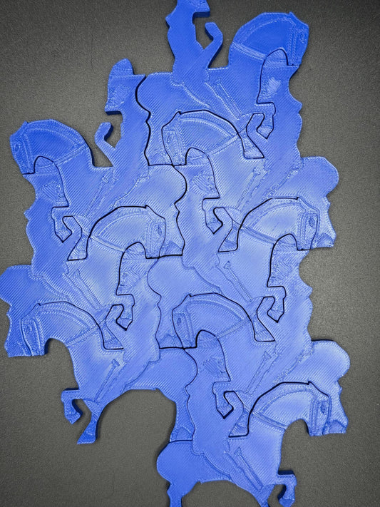 48 Pieces Escher Horse Tessellation Tiles Print | Art Print Decor | Unique Wall Art | Home Decor | Geometric Patterns & Design
