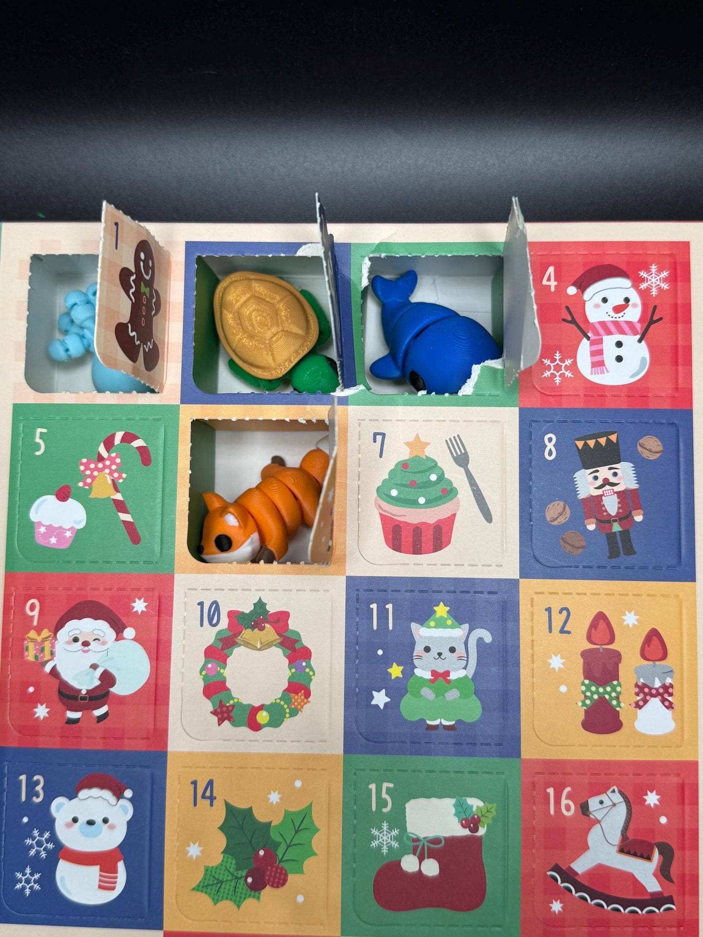 Advent Calendar - Larger Mini Animals & Toys, Articulating Tiny Fidget Toy, Over 24 Unique Models, ** Limited Holiday Run**