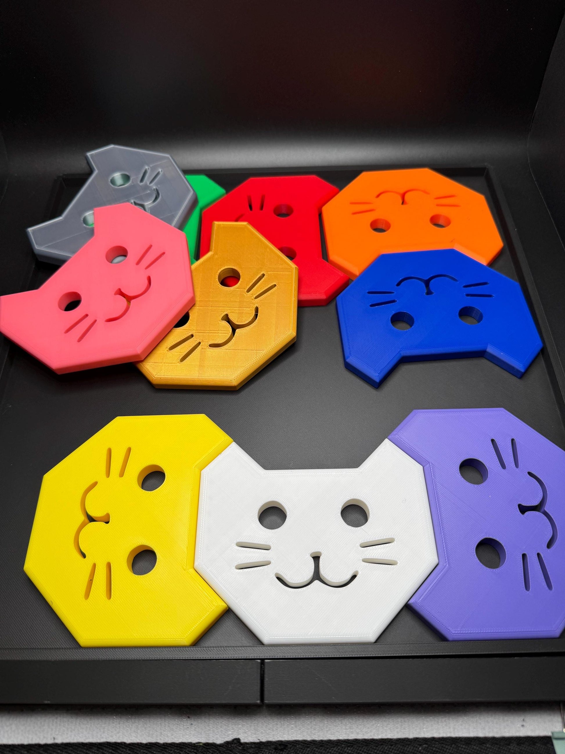 Ten Kittens Puzzle | 3D Printed Cat Brain Teaser | Challenging Fit Puzzle | Unique Gift for Cat Lovers & Puzzle Fans
