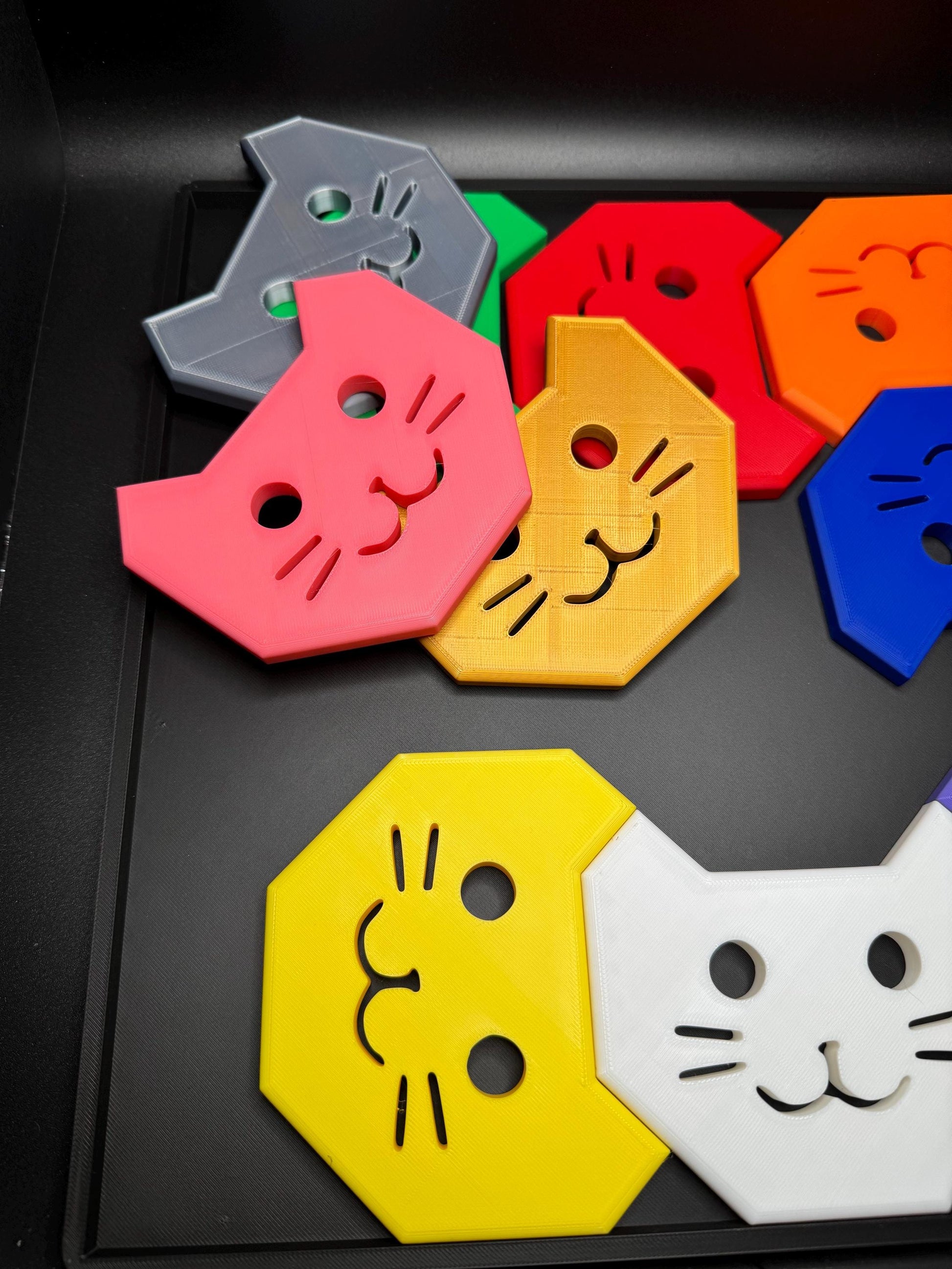 Ten Kittens Puzzle | 3D Printed Cat Brain Teaser | Challenging Fit Puzzle | Unique Gift for Cat Lovers & Puzzle Fans