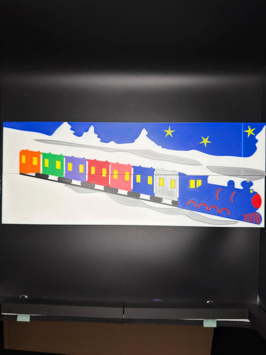 Vanishing Train Car Puzzle | Optical Illusion Dissection Puzzle | 3D Printed Retro Brain Teaser | Do You See 7 or 8 Cars?