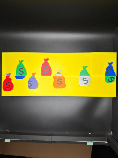 Vanishing Money Bag Puzzle | Optical Illusion Dissection Puzzle | 3D Printed Brain Teaser | Do You See 7, 8, or 9 Bags?