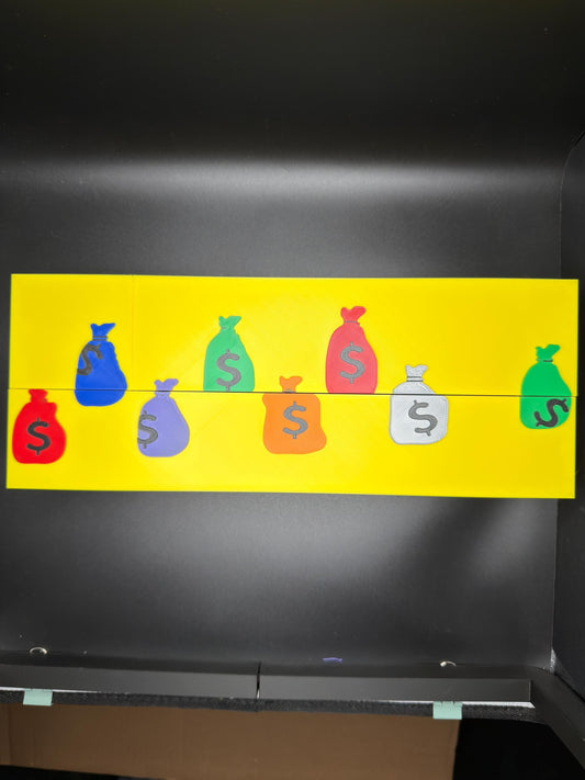 Vanishing Money Bag Puzzle | Optical Illusion Dissection Puzzle | 3D Printed Brain Teaser | Do You See 7, 8, or 9 Bags?