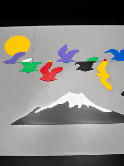 Vanishing Japanese Birds Puzzle | Optical Illusion Dissection Puzzle | 3D Printed Brain Teaser | Do You See 9 or 10 Birds?