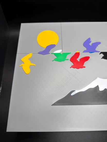 Vanishing Japanese Birds Puzzle | Optical Illusion Dissection Puzzle | 3D Printed Brain Teaser | Do You See 9 or 10 Birds?