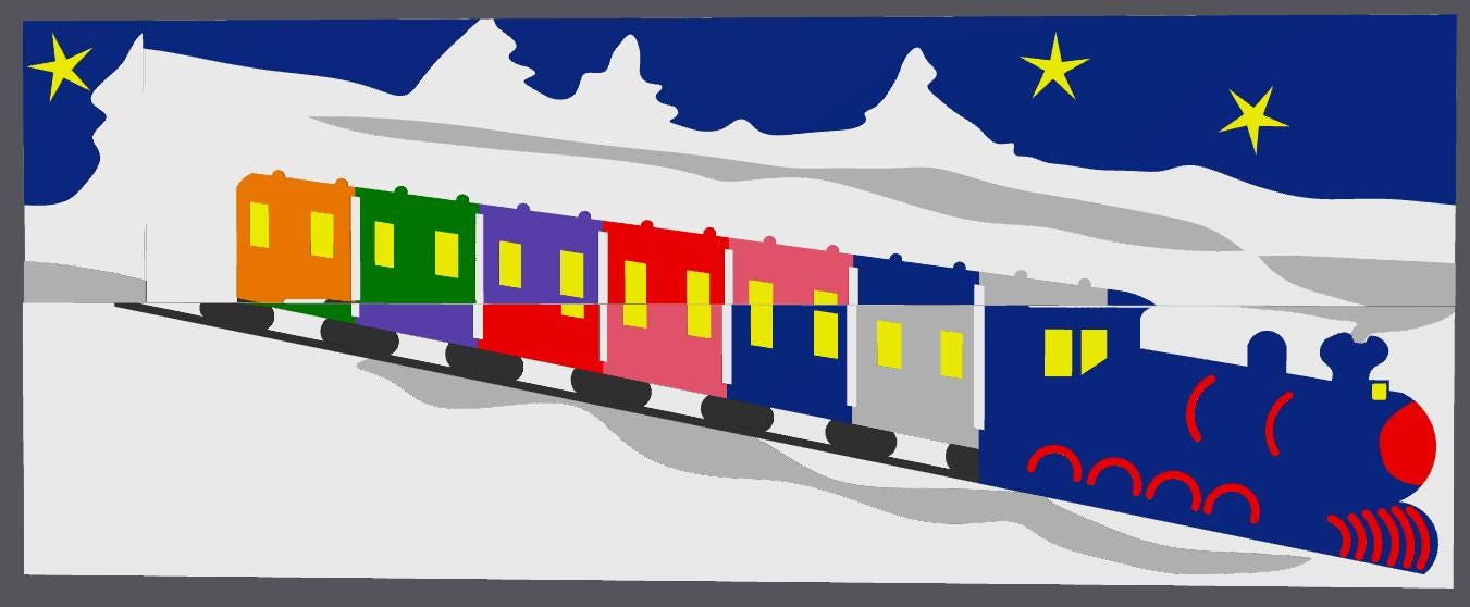 Vanishing Train Car Puzzle | Optical Illusion Dissection Puzzle | 3D Printed Retro Brain Teaser | Do You See 7 or 8 Cars?