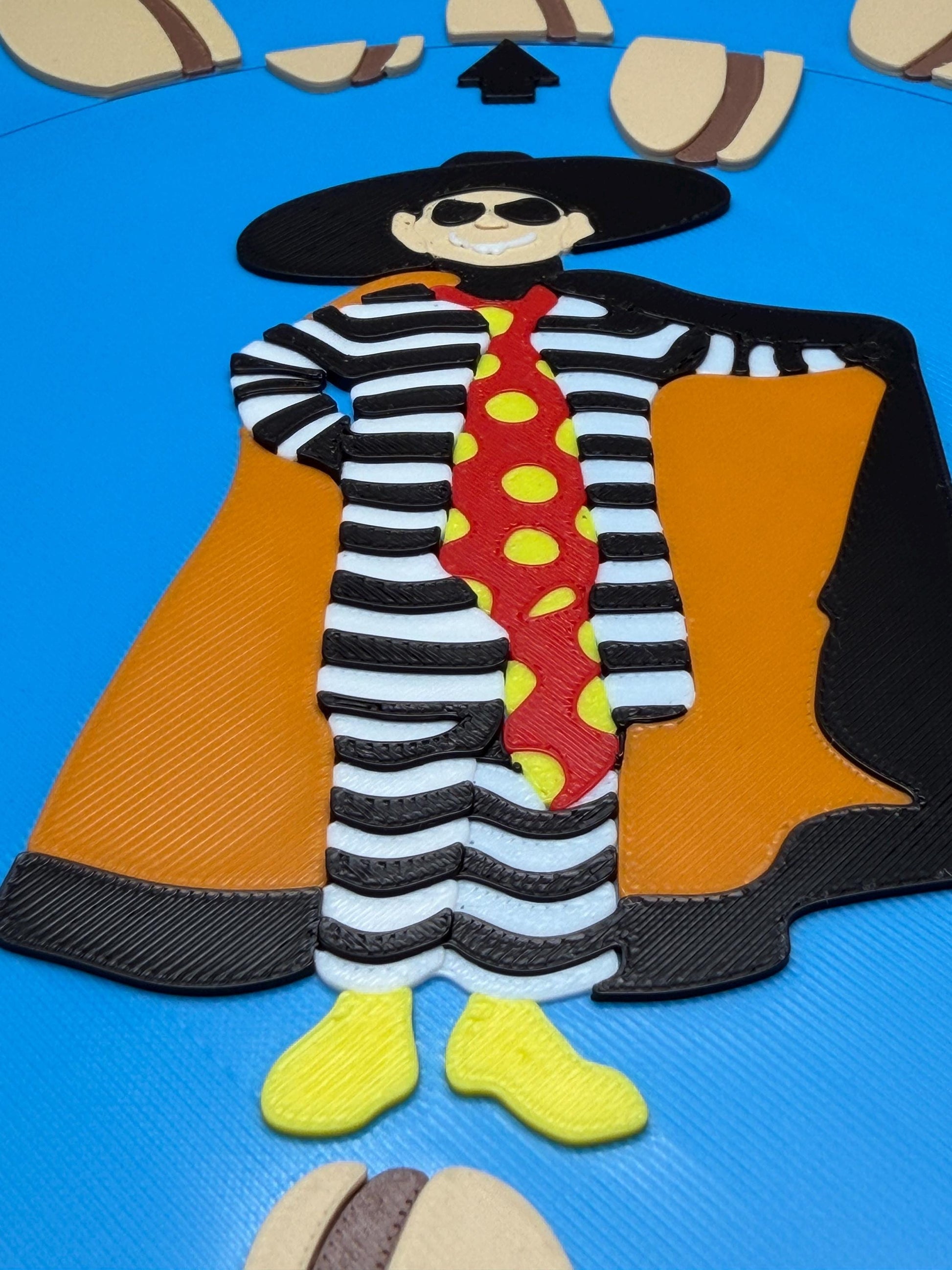 The Vanishing Hamburger Puzzle: Vintage Optical Illusion Puzzle, High Quality 3D Print, Fun & Engaging for All Ages