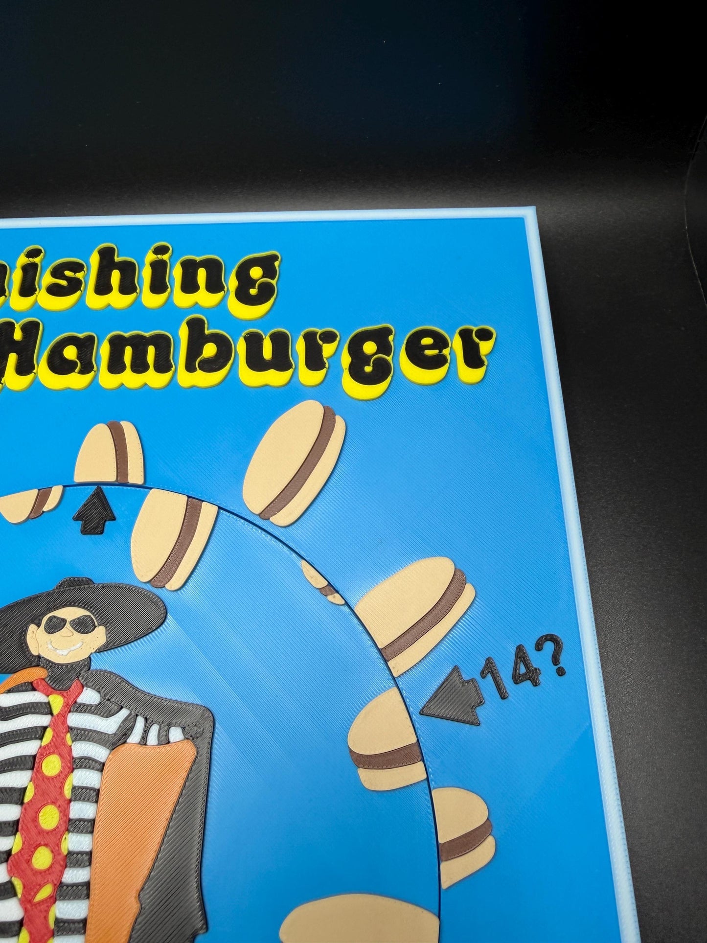 The Vanishing Hamburger Puzzle: Vintage Optical Illusion Puzzle, High Quality 3D Print, Fun & Engaging for All Ages