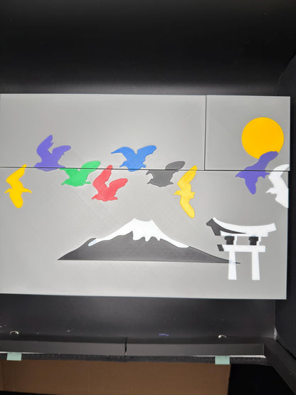 Vanishing Japanese Birds Puzzle | Optical Illusion Dissection Puzzle | 3D Printed Brain Teaser | Do You See 9 or 10 Birds?