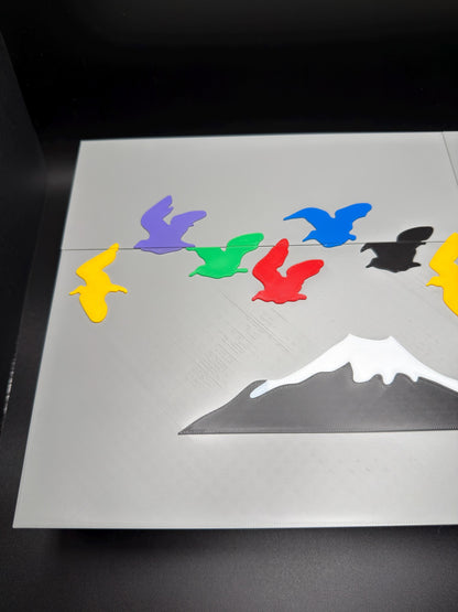 Vanishing Japanese Birds Puzzle | Optical Illusion Dissection Puzzle | 3D Printed Brain Teaser | Do You See 9 or 10 Birds?