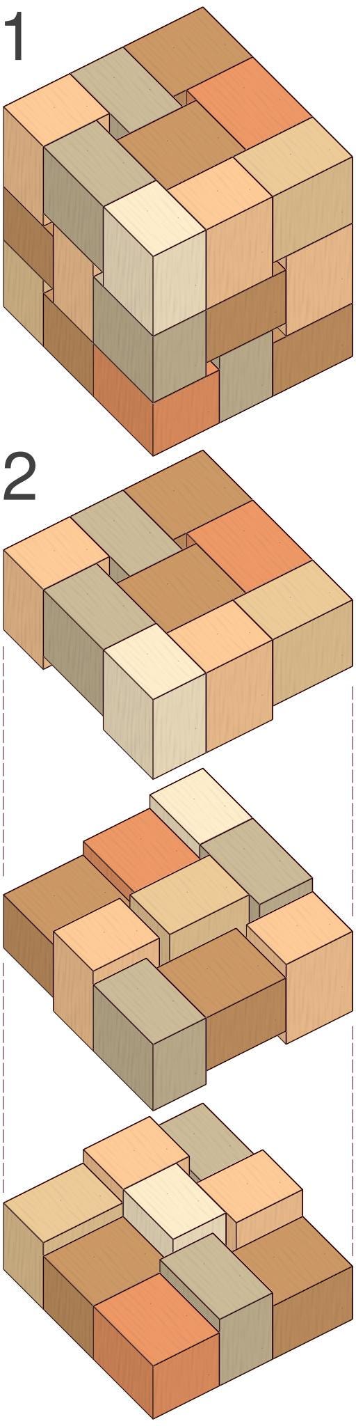 Hoffman's Packing Puzzle - Unique Brain Teaser, 27 Cuboids Challenge, Fun & Educational 3D Printed Cube Game, Perfect Gift Idea