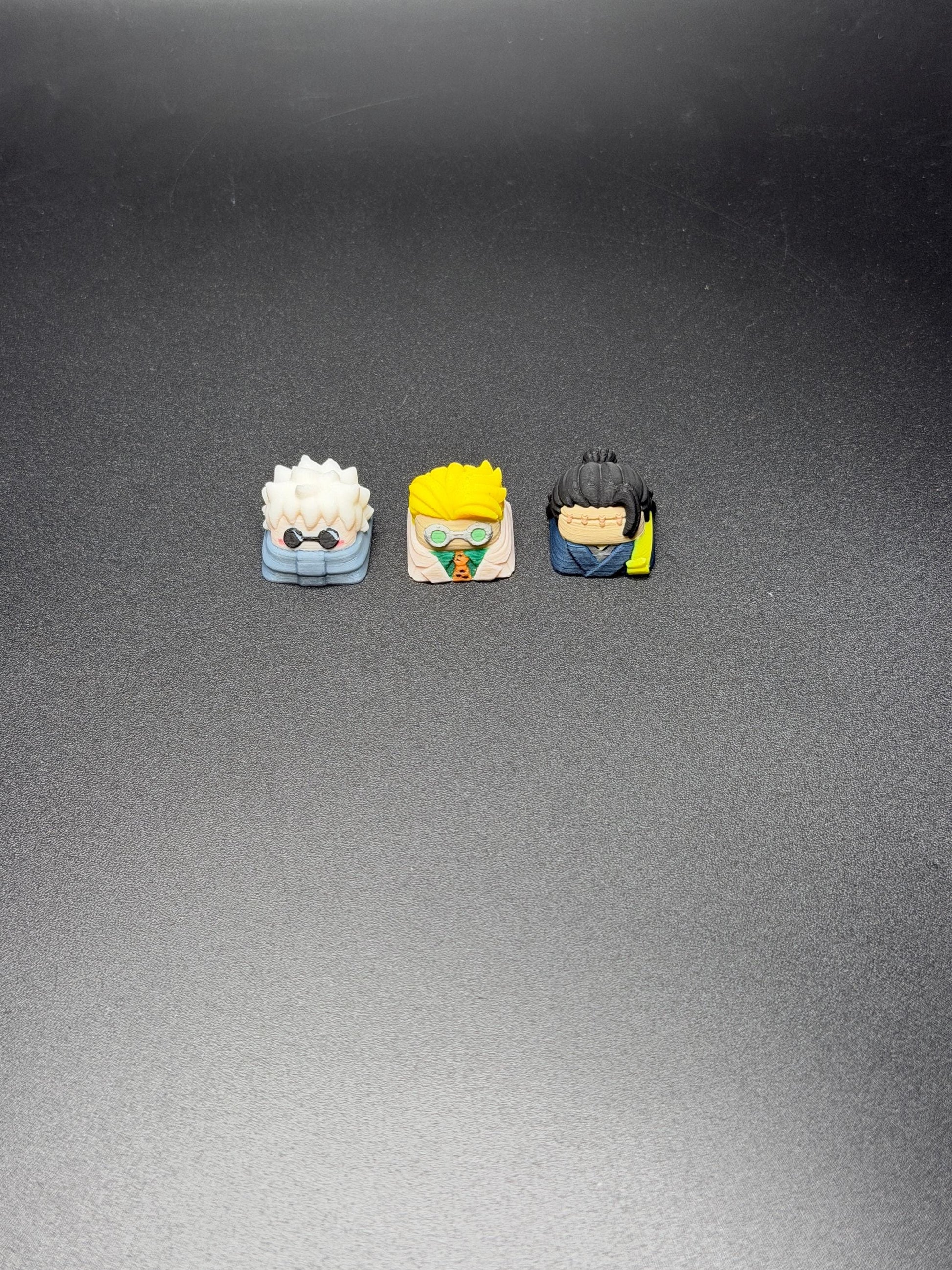 Handmade Inspired By Jujutsu Kaisen Keycaps for Cherry MX and clones - Custom Artisan Anime Fan Gift - Geto, Gojo, Nanami Keyboard Keycaps