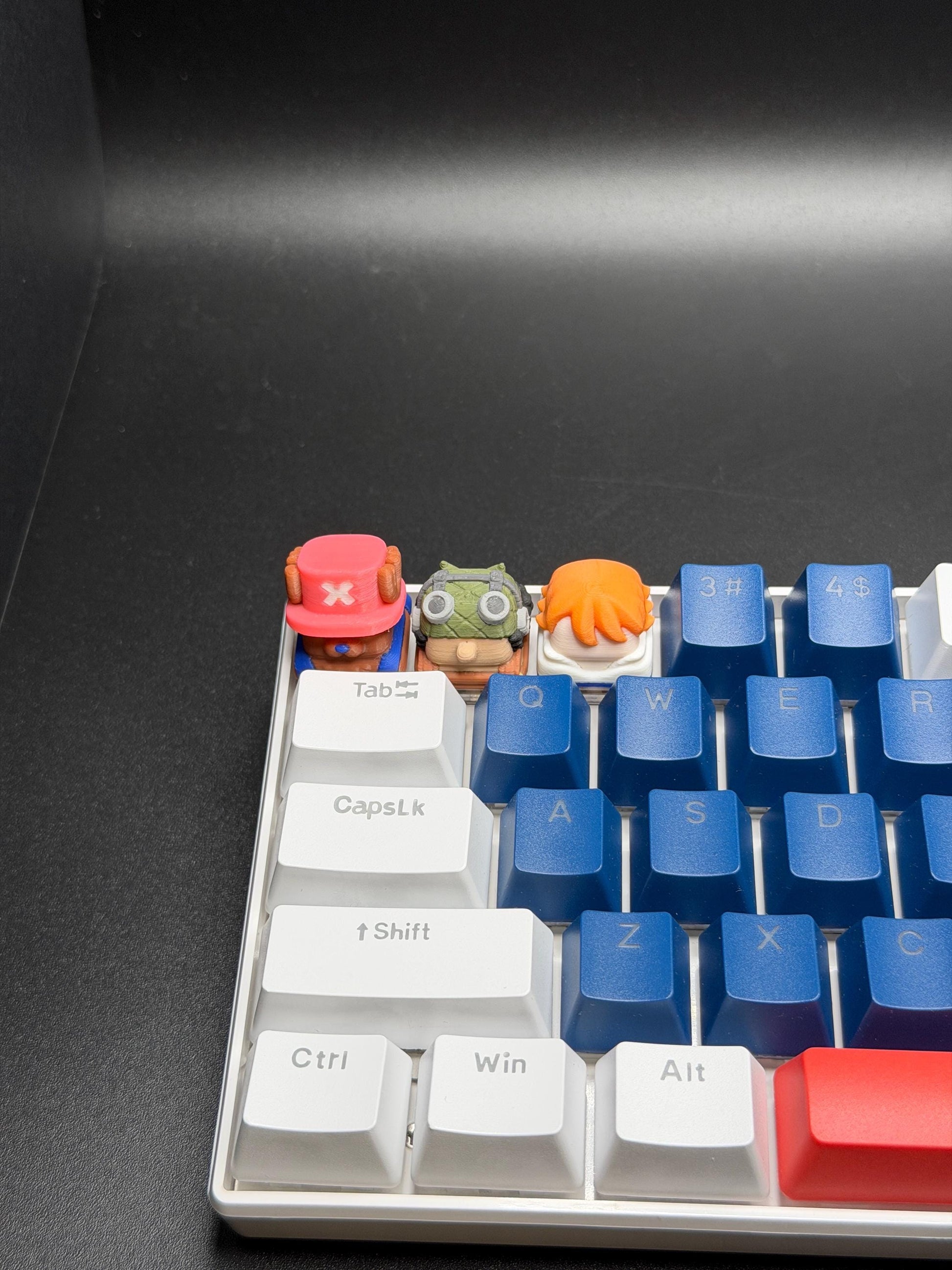 Handmade Inspired By Anime Keycaps - Usopp, Nami, Chopper for Cherry MX - Custom Artisan - Perfect Anime Fan Gift
