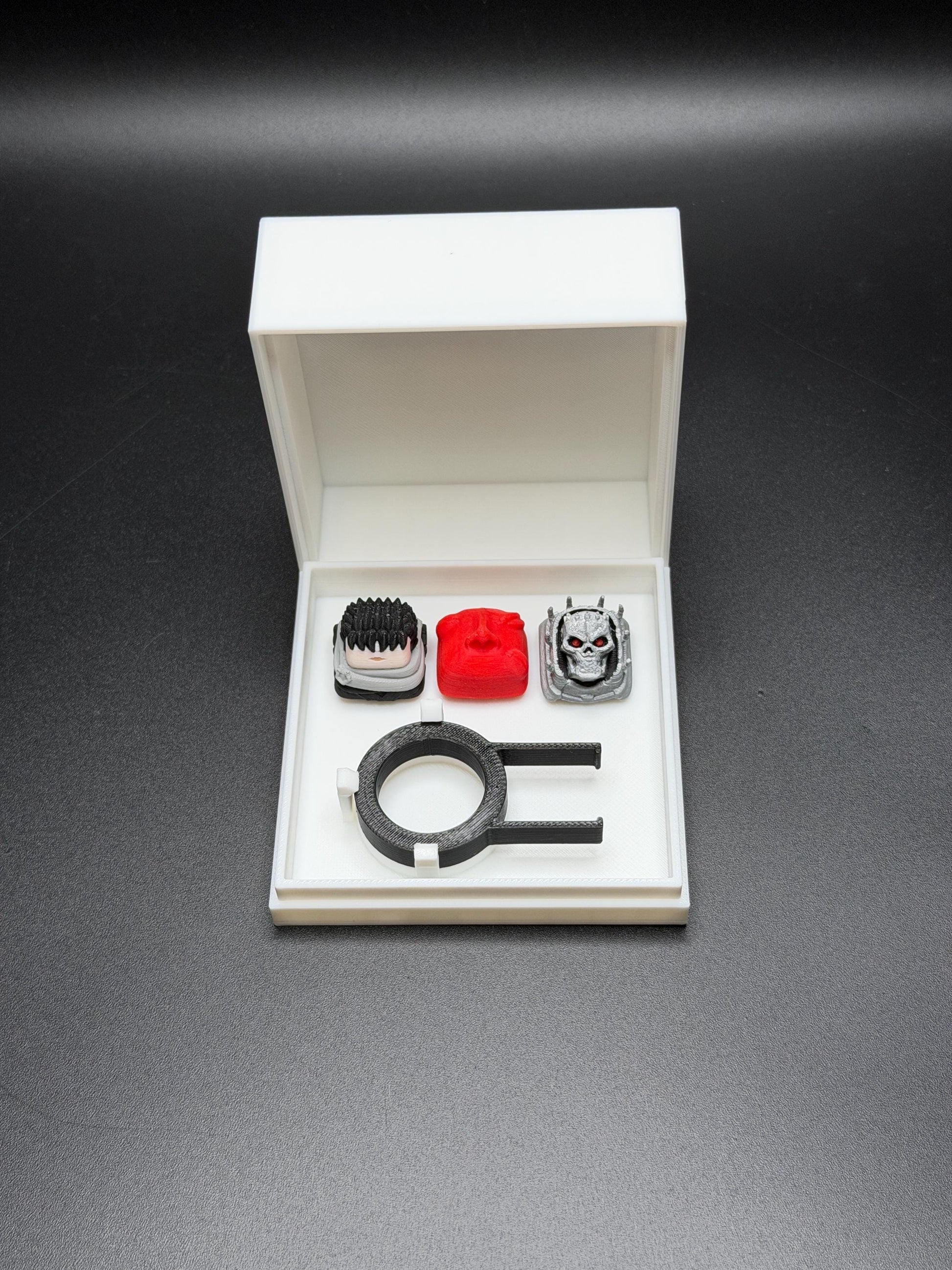 Handmade Inspired By Berserk Keycaps for Cherry MX - Custom Artisan Keycaps - Anime Fan Gift - Guts, Behelit, Gift for Him and Her