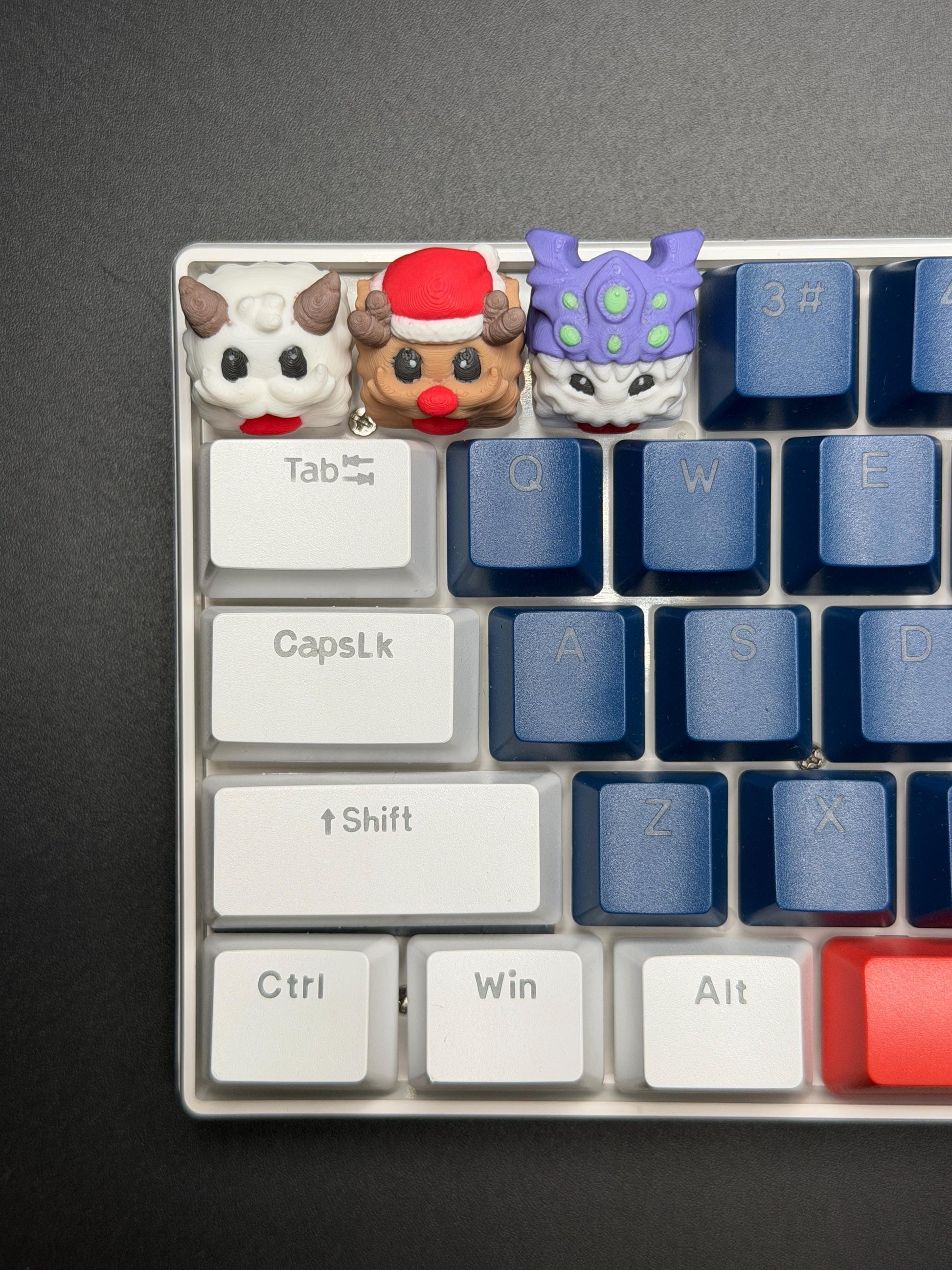 Handmade Poros League of Legends Keycaps for Cherry MX, Artisan Keycaps, Poro, Baron Nashor, Reno, Gifts for Him & Her 3D Printed