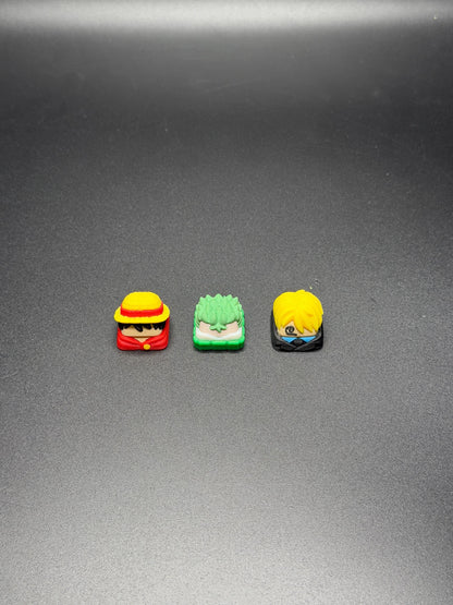 Handmade Anime Keycaps - Monkey, Sanji for Cherry MX - Custom Artisan - Perfect Anime Fan Gift