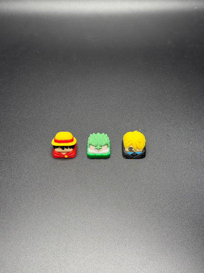 Handmade Anime Keycaps - Monkey, Sanji for Cherry MX - Custom Artisan - Perfect Anime Fan Gift