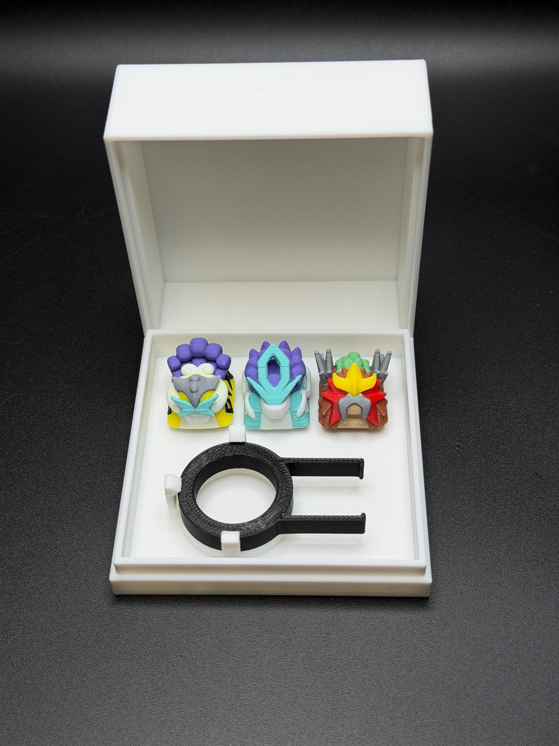 Handmade Inspired By Legendary Beasts Pokemon Keycaps for Cherry MX - Custom Artisan - Entei Suicune Raikou - Perfect Anime Fan Gift