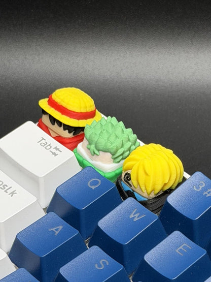 Handmade Anime Keycaps - Monkey, Sanji for Cherry MX - Custom Artisan - Perfect Anime Fan Gift