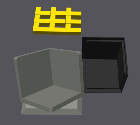 54 Piece L Shape Challenge Cube - High Quality 3D Printed Puzzle for All Ages, Fun & Difficult to Solve - Brain Teaser Game