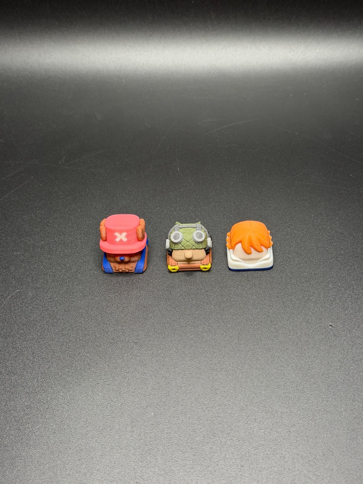 Handmade Inspired By Anime Keycaps - Usopp, Nami, Chopper for Cherry MX - Custom Artisan - Perfect Anime Fan Gift