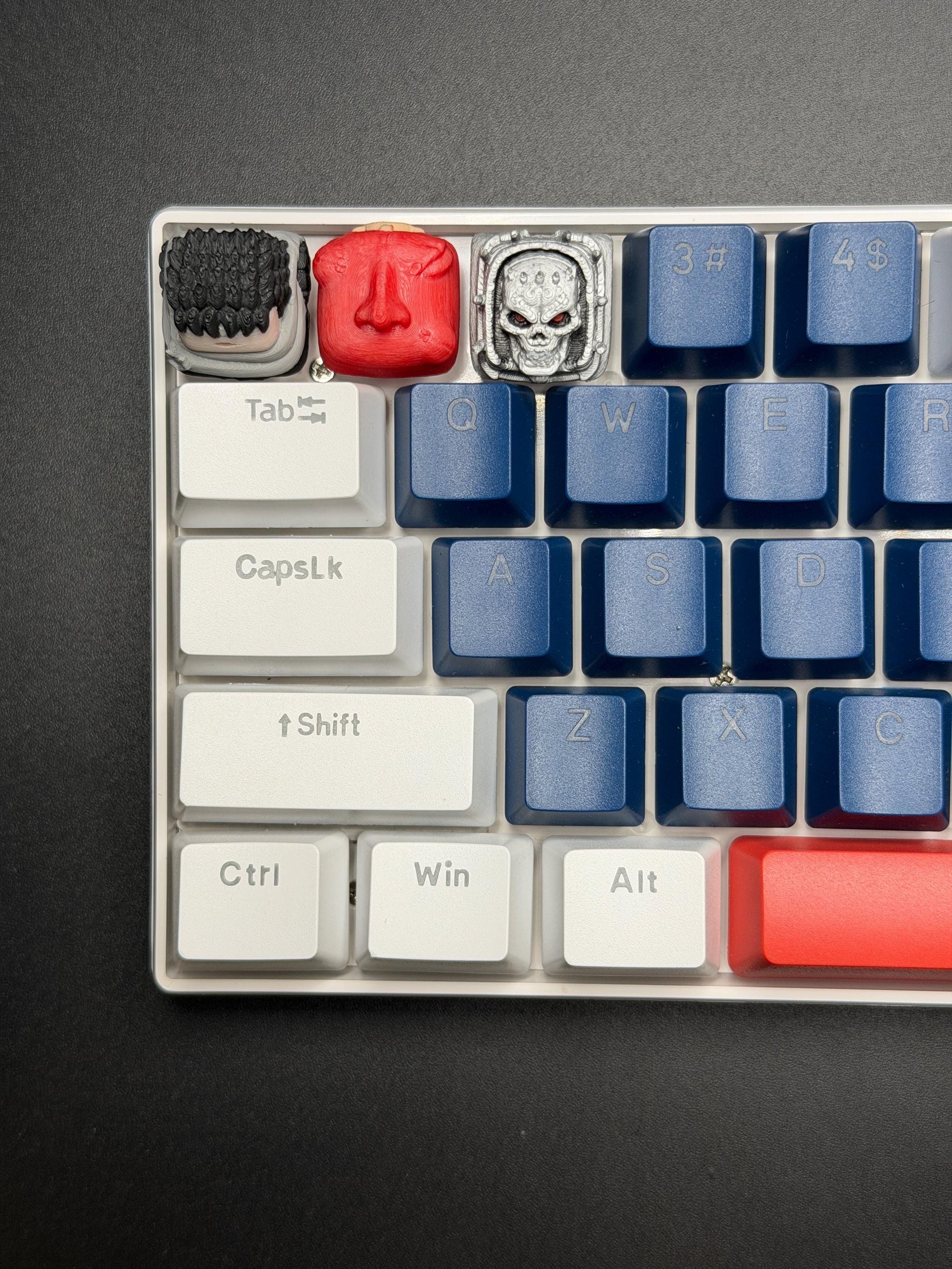 Handmade Inspired By Berserk Keycaps for Cherry MX - Custom Artisan Keycaps - Anime Fan Gift - Guts, Behelit, Gift for Him and Her