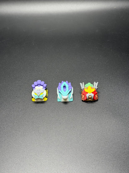 Handmade Inspired By Legendary Beasts Pokemon Keycaps for Cherry MX - Custom Artisan - Entei Suicune Raikou - Perfect Anime Fan Gift