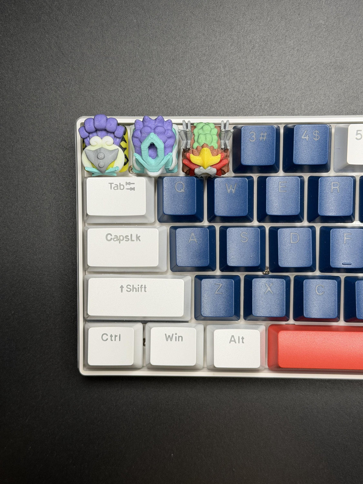 Handmade Inspired By Legendary Beasts Pokemon Keycaps for Cherry MX - Custom Artisan - Entei Suicune Raikou - Perfect Anime Fan Gift