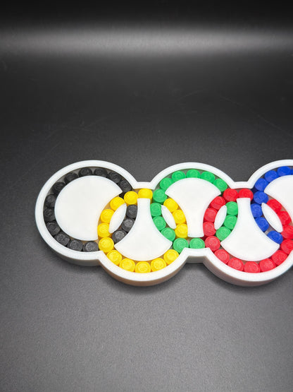 Hungarian Olympic Rings Puzzle Game - Sliding Color – Devil’s Circles Marble Brain Teaser, Color Matching Logic Toy for Adults & Kids