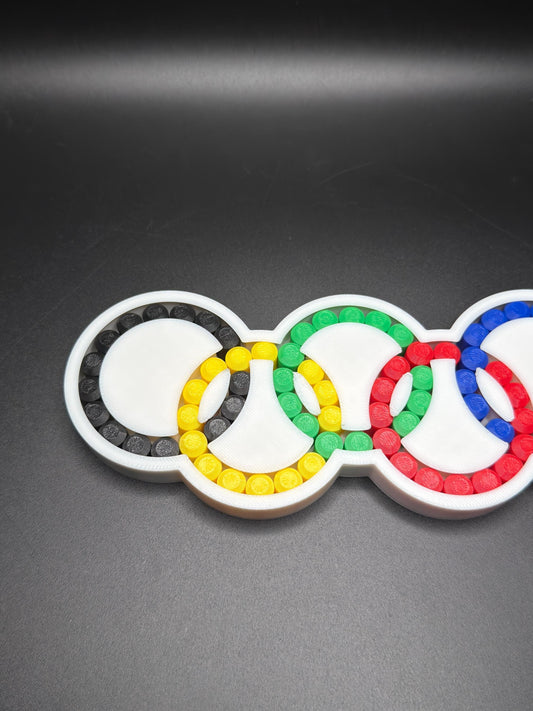 Hungarian Olympic Rings Puzzle Game - Sliding Color – Devil’s Circles Marble Brain Teaser, Color Matching Logic Toy for Adults & Kids