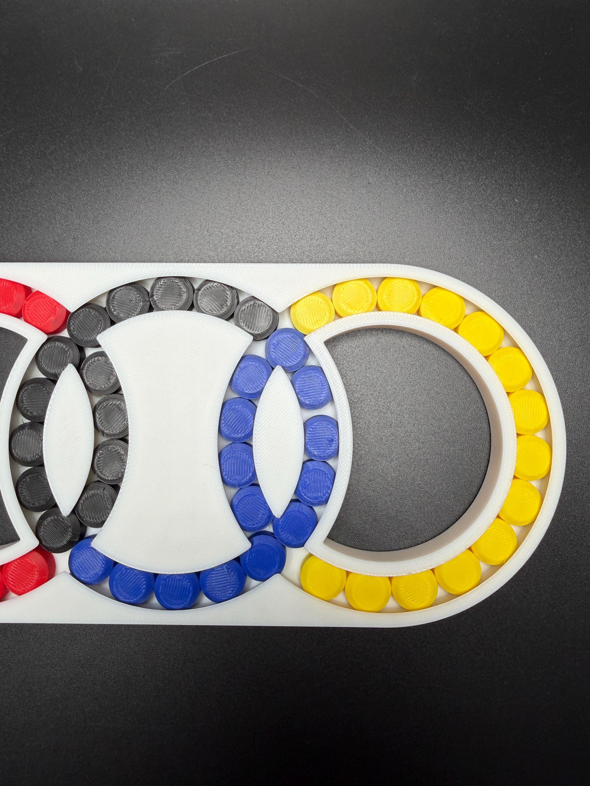 Hungarian Rings Triple Puzzle Game - Sliding Color – Devil’s Circles Marble Brain Teaser, Color Matching Logic Toy for Adults & Kids