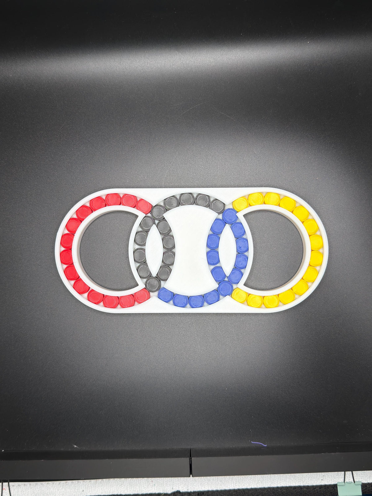 Hungarian Rings Triple Puzzle Game - Sliding Color – Devil’s Circles Marble Brain Teaser, Color Matching Logic Toy for Adults & Kids