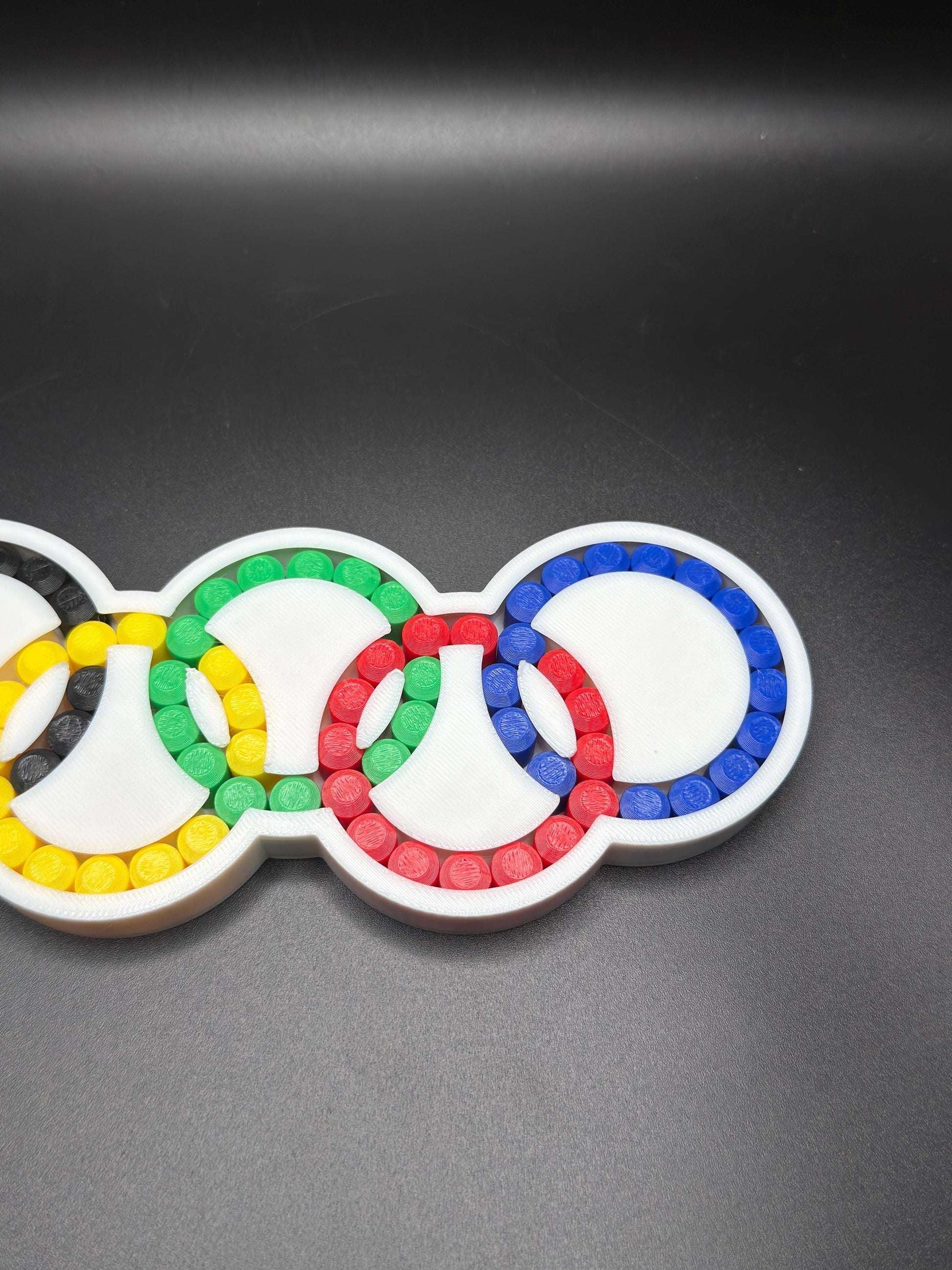 Hungarian Olympic Rings Puzzle Game - Sliding Color – Devil’s Circles Marble Brain Teaser, Color Matching Logic Toy for Adults & Kids