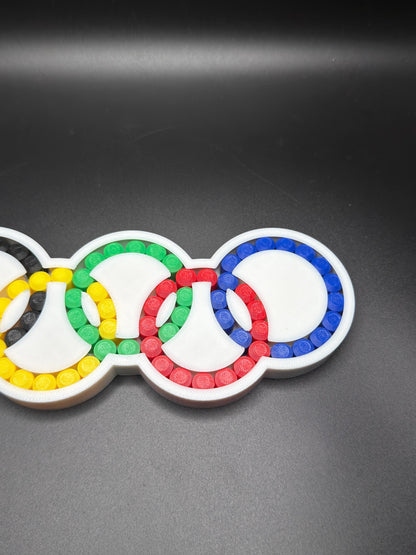 Hungarian Olympic Rings Puzzle Game - Sliding Color – Devil’s Circles Marble Brain Teaser, Color Matching Logic Toy for Adults & Kids
