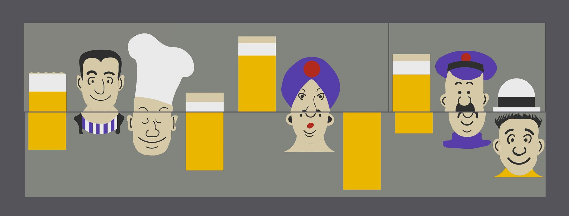 The Beer Glass Puzzle | Optical Illusion Dissection Puzzle | 3D Printed Retro Brain Teaser | Which Man Vanishes?