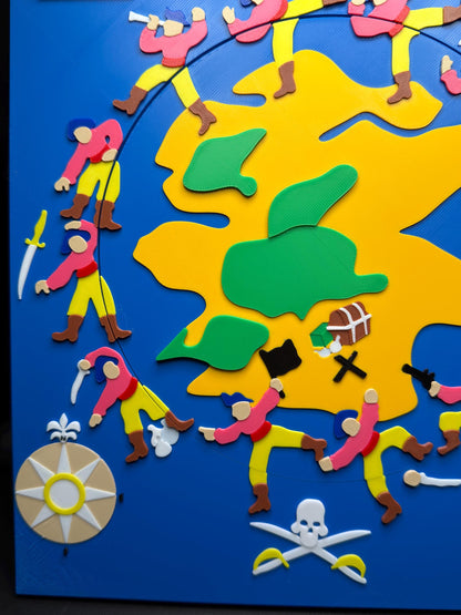 Disappearing Warrior Puzzle: Vintage Optical Illusion Puzzle, High Quality 3D Print, Fun & Engaging for All Ages