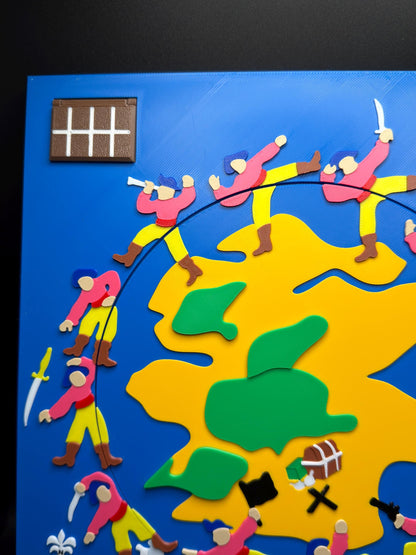 Disappearing Warrior Puzzle: Vintage Optical Illusion Puzzle, High Quality 3D Print, Fun & Engaging for All Ages