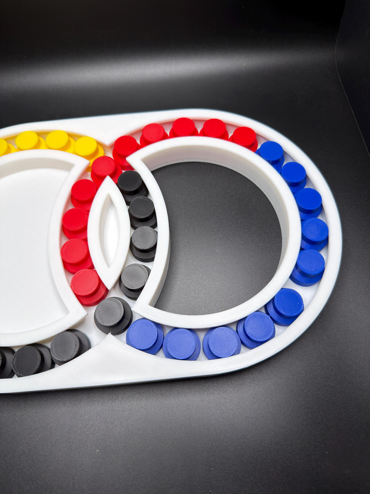 Hungarian Rings Puzzle Game - Sliding Color – Devil’s Circles Marble Brain Teaser, Color Matching Logic Toy for Adults & Kids