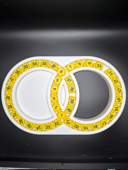 Hungarian Rings Puzzle Game - Sliding Color – Devil’s Circles Marble Brain Teaser, Color Matching Logic Toy for Adults & Kids