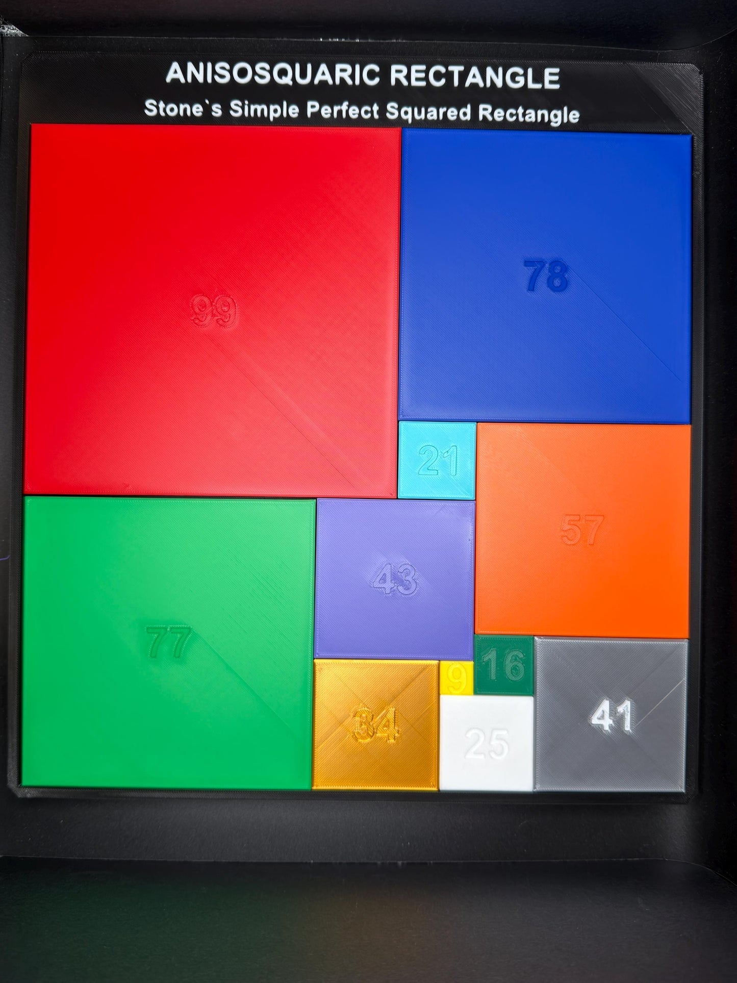 Anisosquaric Rectangle Puzzle | Perfect Squared Rectangle Brain Teaser | Mathematical Packing Puzzle | STEM Geometry Gift