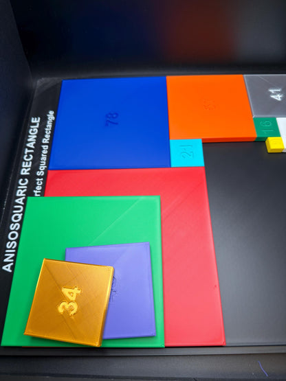 Anisosquaric Rectangle Puzzle | Perfect Squared Rectangle Brain Teaser | Mathematical Packing Puzzle | STEM Geometry Gift