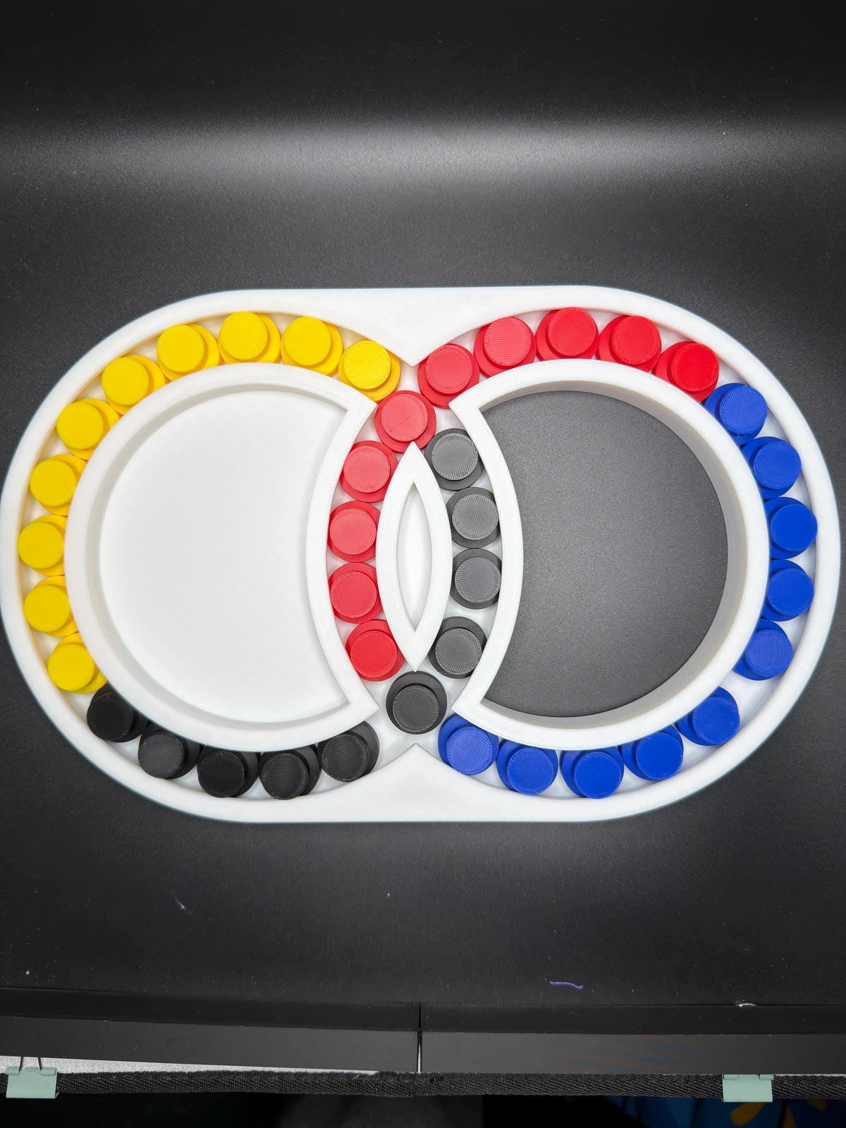 Hungarian Rings Puzzle Game - Sliding Color – Devil’s Circles Marble Brain Teaser, Color Matching Logic Toy for Adults & Kids