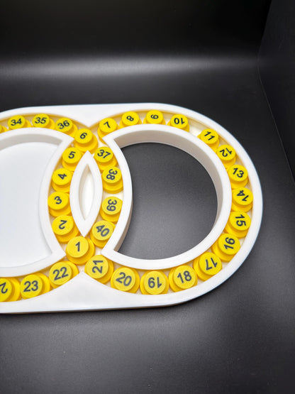 Hungarian Rings Puzzle Game - Sliding Color – Devil’s Circles Marble Brain Teaser, Color Matching Logic Toy for Adults & Kids