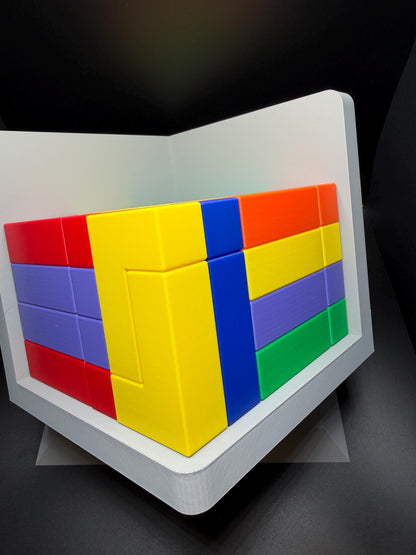 54 Piece L Shape Challenge Cube - High Quality 3D Printed Puzzle for All Ages, Fun & Difficult to Solve - Brain Teaser Game